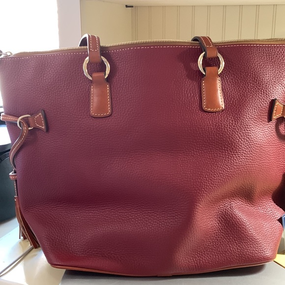 Dooney & Bourke Burgundy Tote Bag - Picture 6 of 13